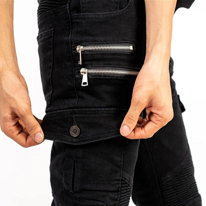 Glevane RoadDenim™ Black Motorcycle Jeans