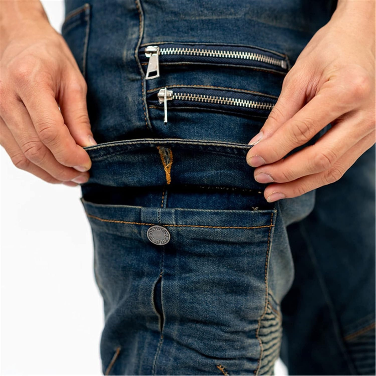 Glevane RoadDenim™ Black Motorcycle Jeans