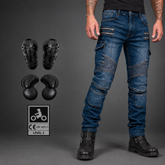 Glevane RoadDenim™ Blue Motorcycle Jeans
